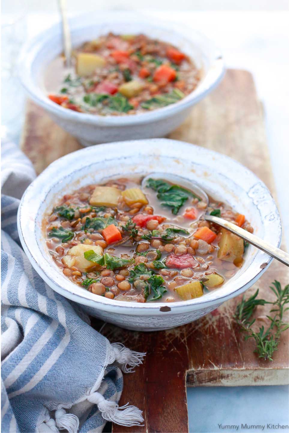 This vegan Instant Pot Lentil Soup from Marina at Yummy Mummy Kitchen is just one of more than 10 vegan soup recipes we’ve got lined up for you in this terrific list! And they’re all so easy, thanks to your electric pressure cooker! If you like easy, meatless meal ideas, you’ll love our list!