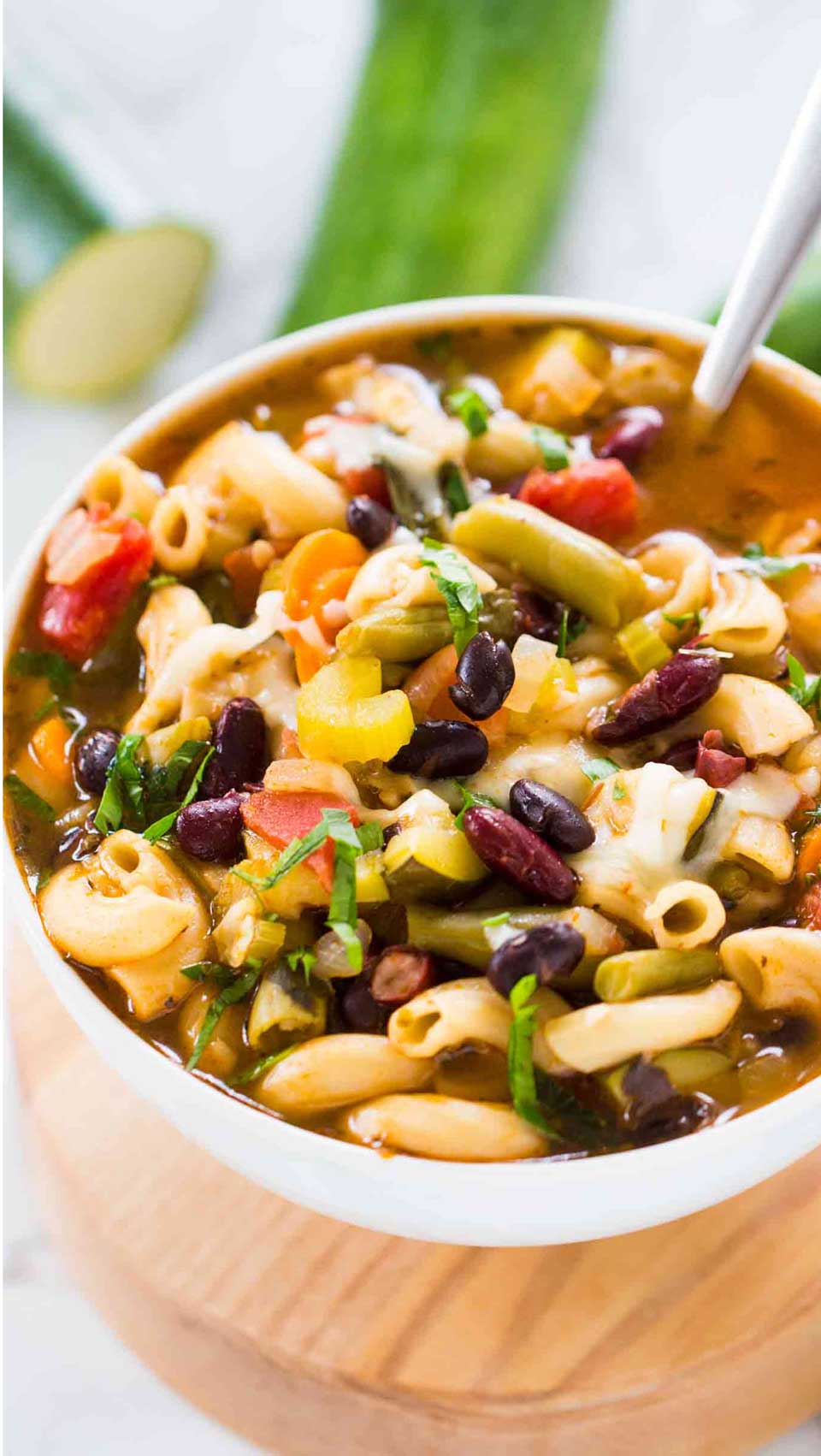This vegetarian Instant Pot Minestrone Soup from Catalina at Sweet & Savory Meals comes with lots of delicious options – like swapping the spinach for kale or subbing in more nutritious whole-grain pasta! Be sure to check out all the other healthy Instant Pot Vegetable Soups we’ve picked out for you, too!