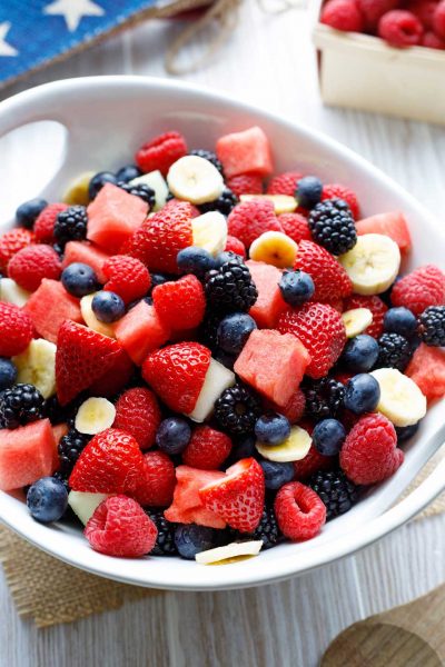 5 Showstopper Red, White and Blue Fruit Salads - Two Healthy Kitchens