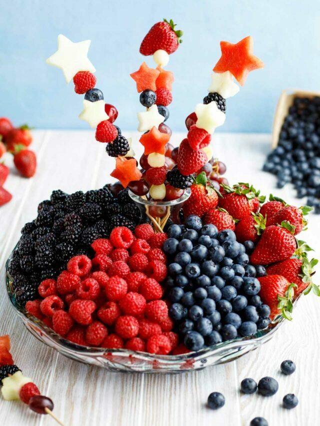 Red, White and Blue Fruit Kabobs Story