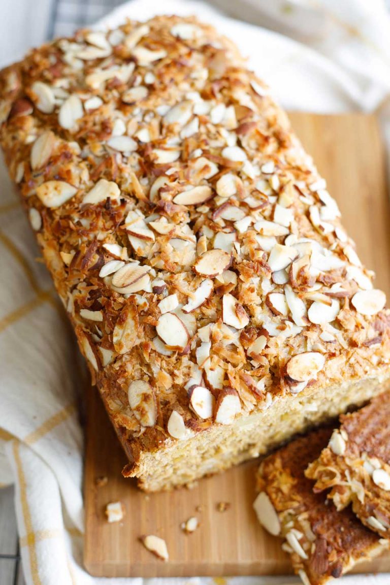 Healthy Hawaiian Banana Bread with Pineapple, Coconut and Almonds - Two ...