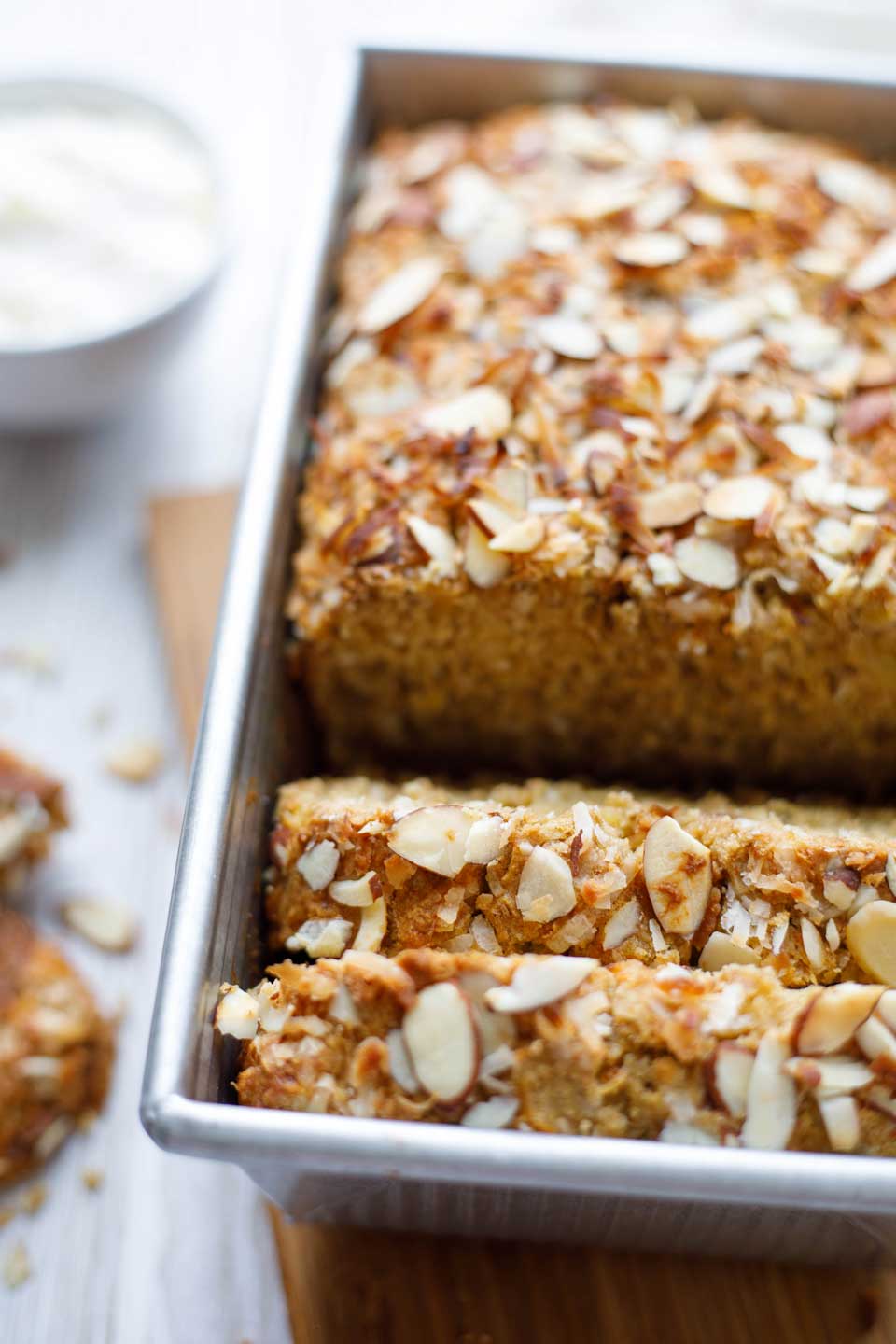 Healthy Hawaiian Banana Bread with Pineapple, Coconut and Almonds - Two Healthy Kitchens
