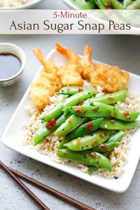 5-Minute Asian Sugar Snap Peas - Two Healthy Kitchens
