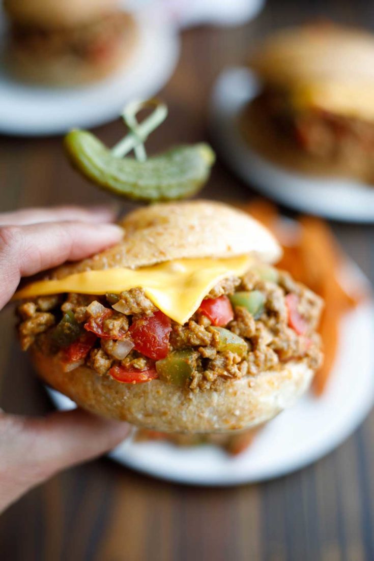 Cheeseburger Sloppy Joes Two Healthy Kitchens