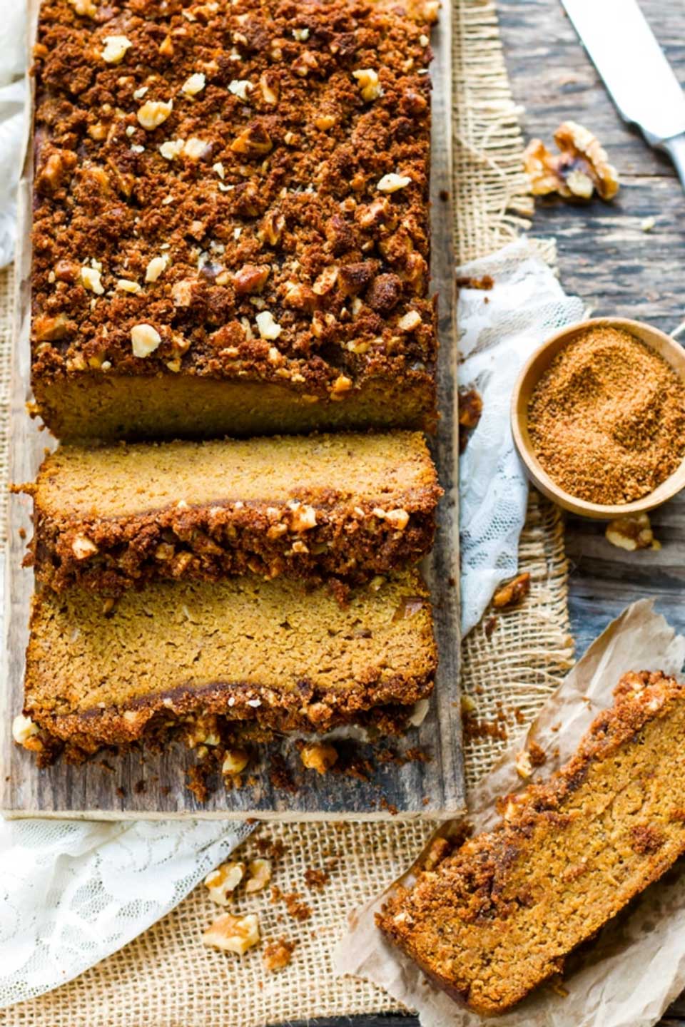 Healthier but so decadently delicious! Creative pumpkin bread recipes, from gluten free pumpkin bread to whole wheat, paleo to sugar free! Whatever “healthy” means to you, we’re sharing 15 of the very best pumpkin breads we could find! Bake one up today, and your pumpkin spice latte will never be lonely again! | pumpkin recipes | pumpkin bread healthy | gluten free | grain free | paleo | whole wheat | refined sugar free | dairy free | #healthyrecipes #pumpkin #bread | www.TwoHealthyKitchens.com