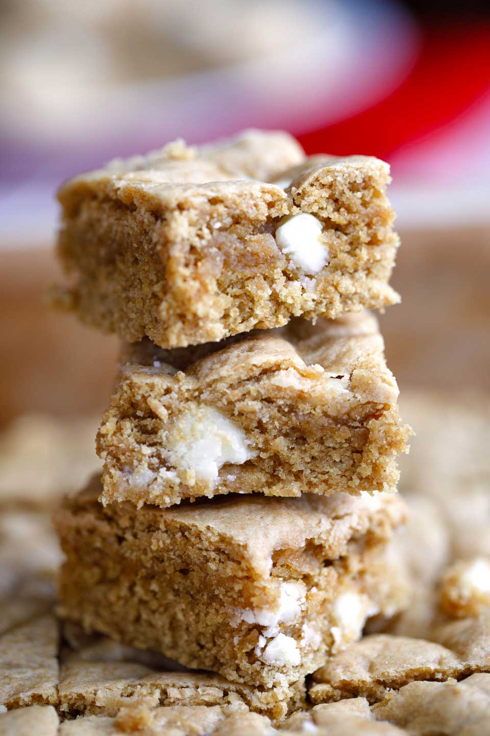 Peppermint-White Chocolate Chickpea Blondies
