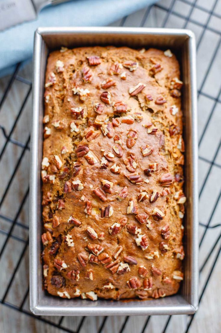 Healthy Whole Wheat Banana Bread With Pecans And Dates - Two Healthy 