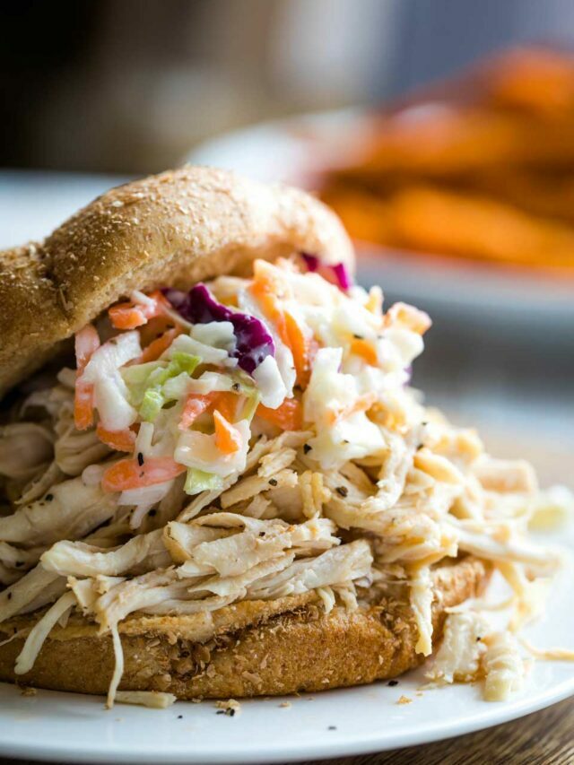 Instant Pot Shredded BBQ Chicken Sandwiches Story