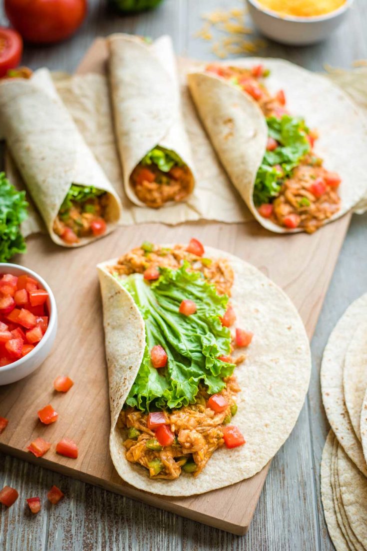 Easy, Cheesy BBQ Chicken Wraps - Two Healthy Kitchens