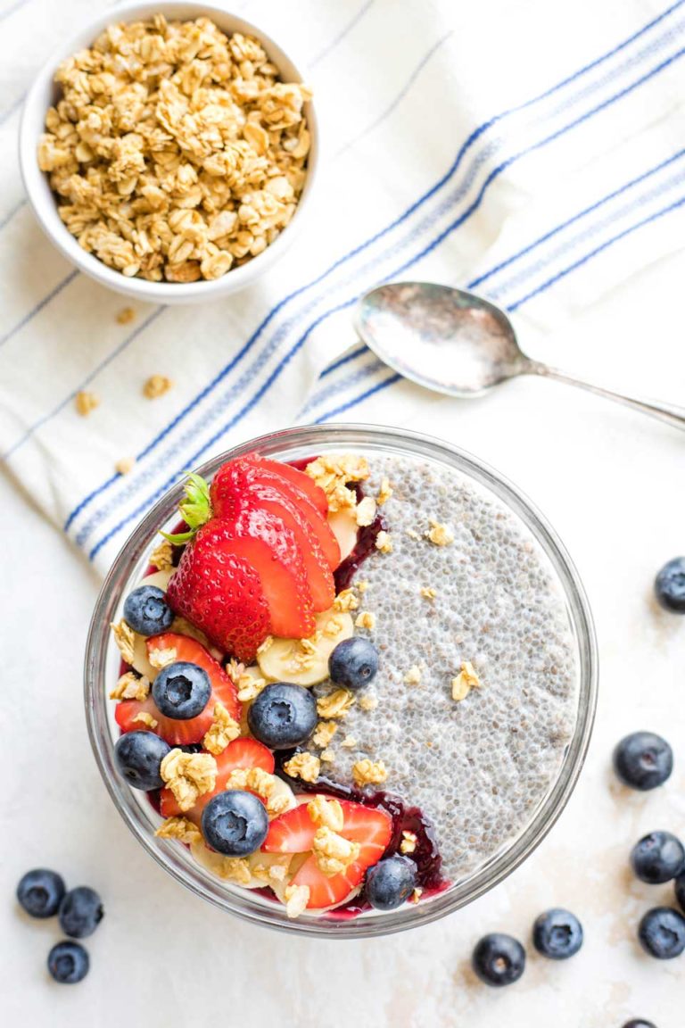 Chia Pudding with Coconut Milk and Berries - Two Healthy Kitchens