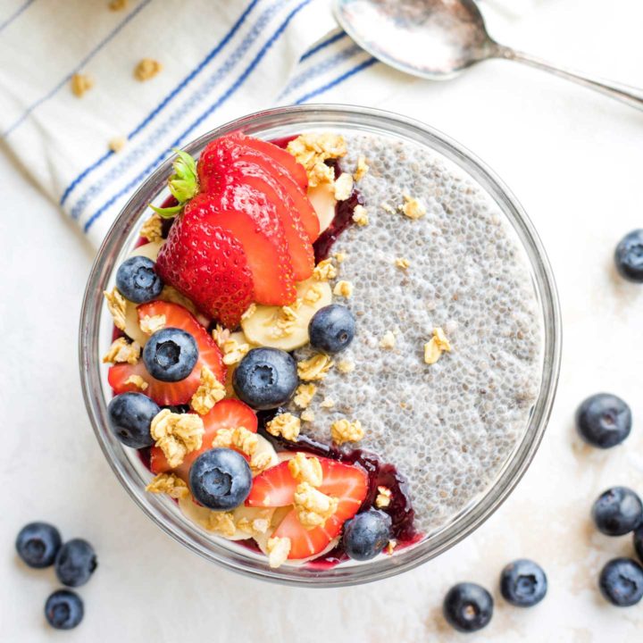 Chia Pudding with Coconut Milk and Berries