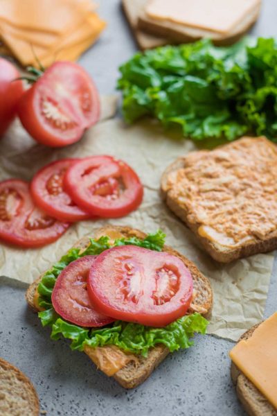 Buffalo Chicken Dip Grilled Cheese Sandwiches - Two Healthy Kitchens