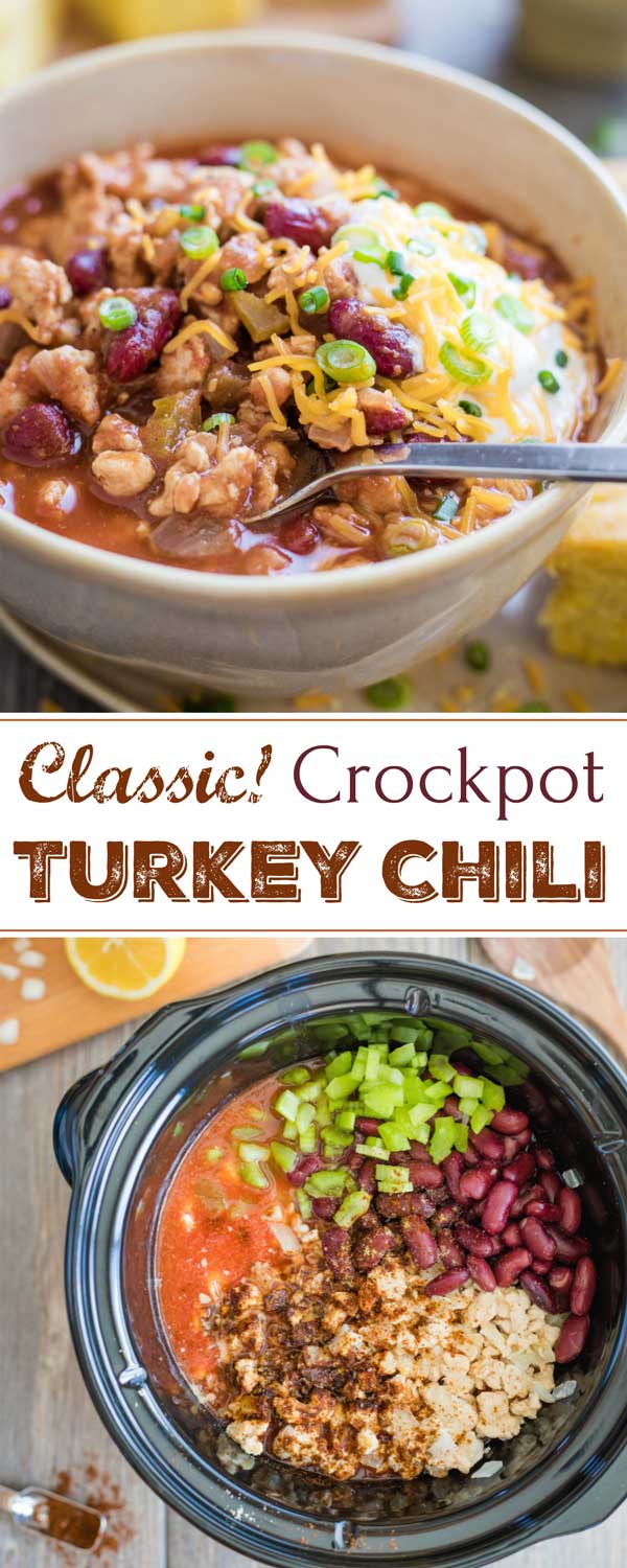 Classic Healthy Crock Pot Turkey Chili Two Healthy Kitchens