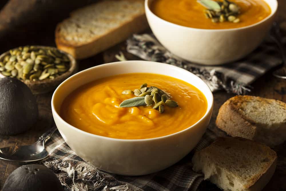 Savory Pumpkin Sweet Potato Soup