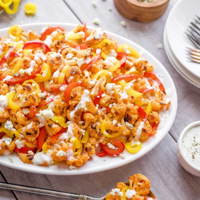 LOADED Baked Buffalo Cauliflower Wings Two Healthy Kitchens