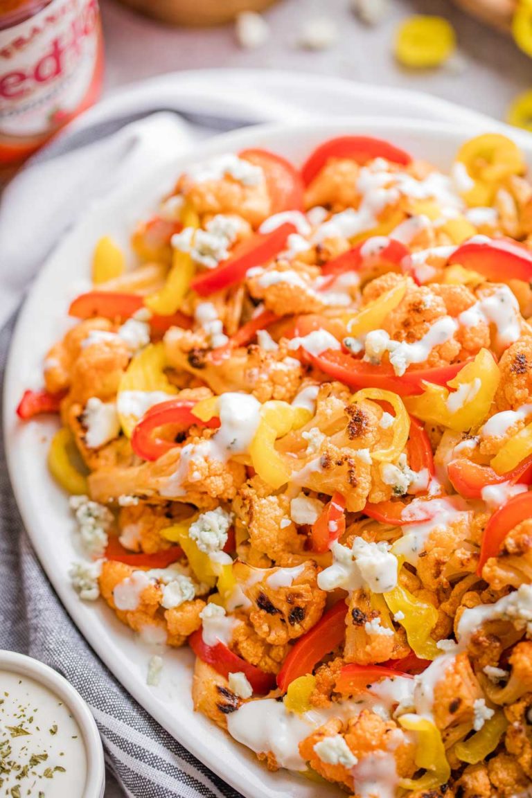 LOADED Baked Buffalo Cauliflower Wings