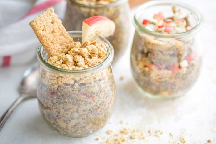 Apple Pie Overnight Chia Pudding - Two Healthy Kitchens
