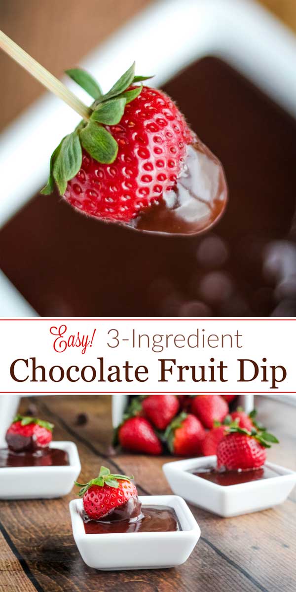 collage of two photos showcasing this fruit dip recipe as a dip for strawberries, with berries dipped in it in various ways