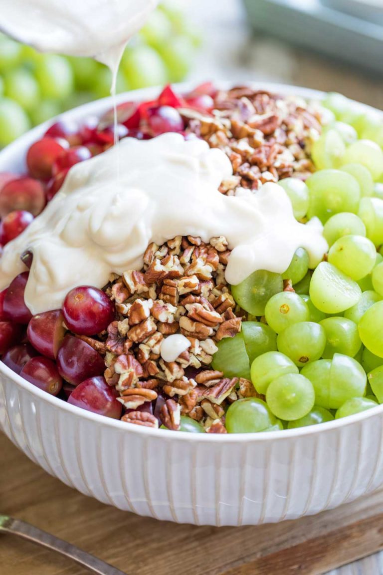 Grape Salad with Cream CheeseVanilla Dressing Two Healthy Kitchens