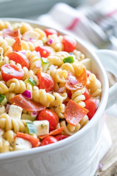 Italian Pasta Salad - A Classic Re-Invented | Two Healthy Kitchens