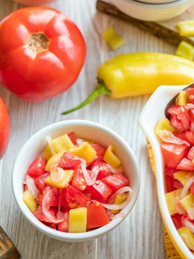 Tomato and Onion Salad with Peppers Story