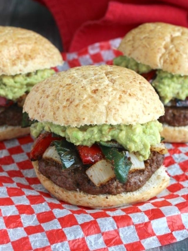 Easy Grilled Fajita Burgers with Guacamole Story