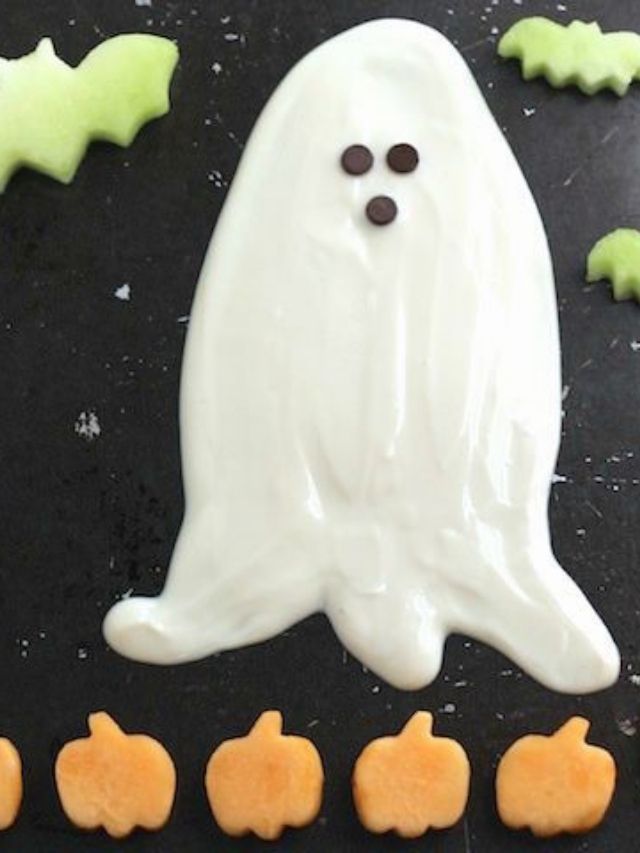 Ghostly Halloween Fruit Dip Story - Two Healthy Kitchens