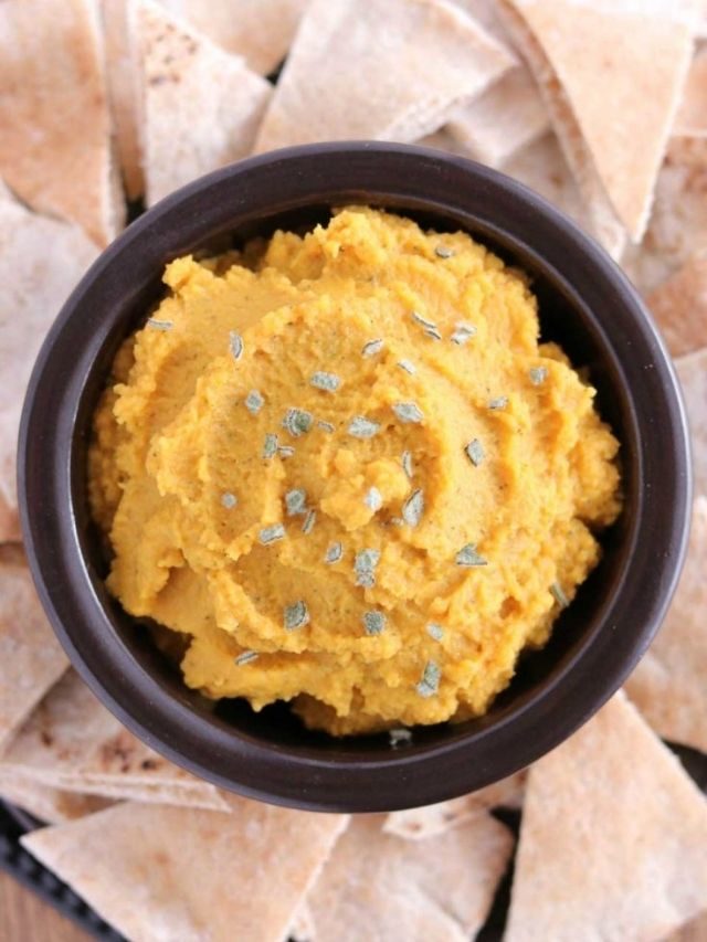 5-Minute Savory Pumpkin Hummus with Fresh Sage Story