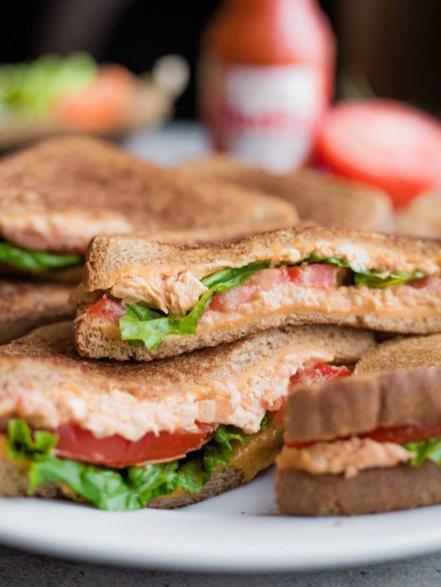 Buffalo Chicken Dip Grilled Cheese Sandwiches Story