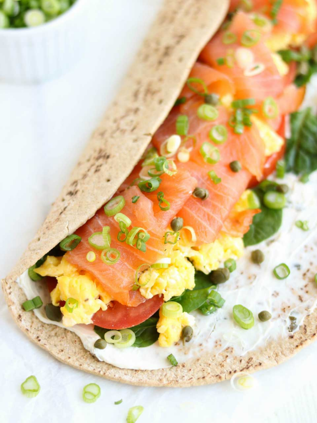 Easy Smoked Salmon Breakfast Wrap Story Poster Image