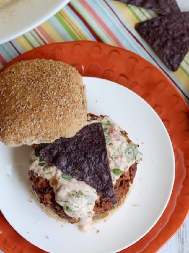 Tex-Mex Taco Burgers with Creamy Salsa Dressing Story Poster Image