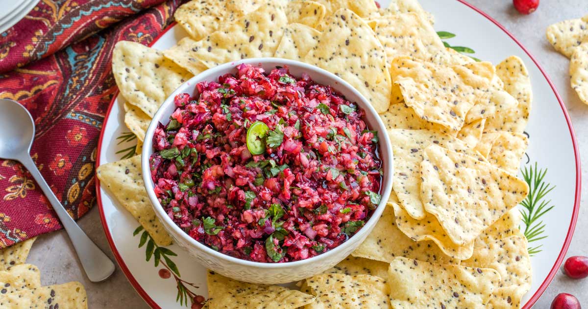 Cranberry Salsa - an EASY {make-ahead} Holiday Appetizer!