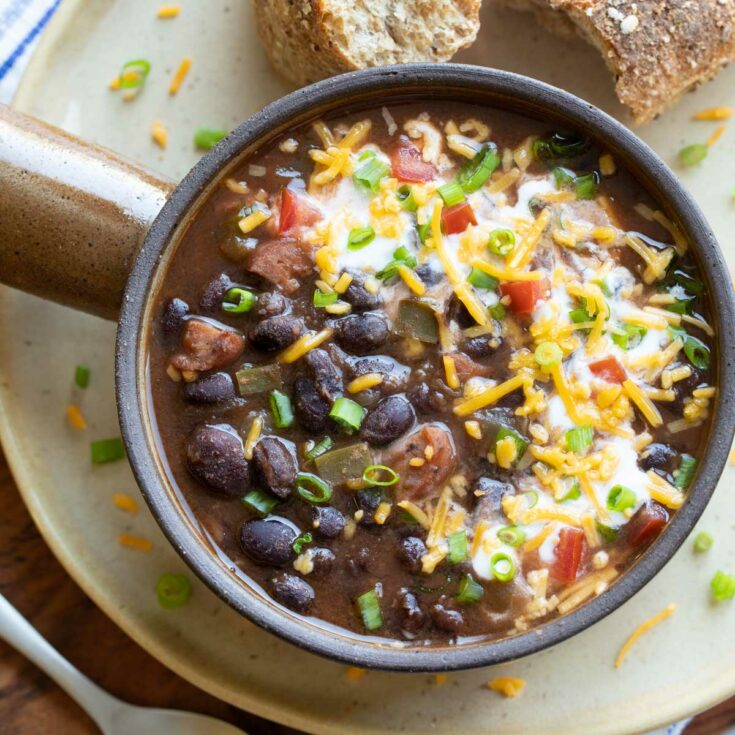 Pressure Cooker Black Bean Soup - Food with Feeling