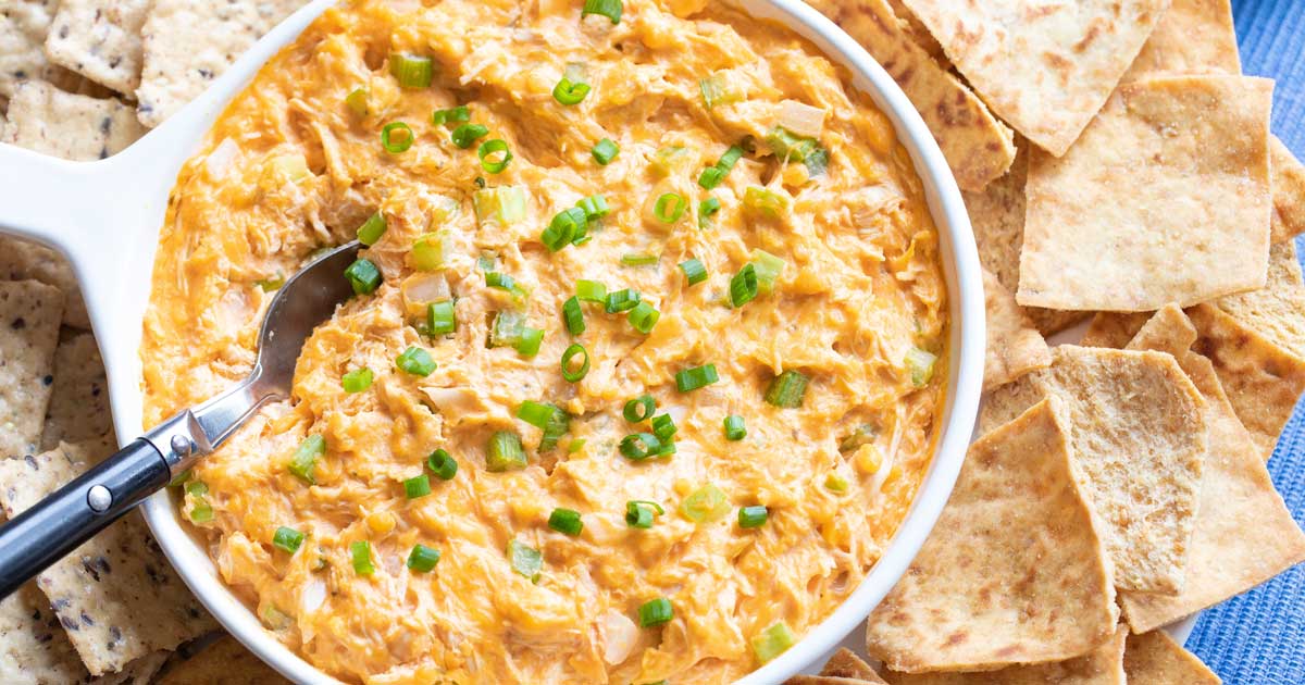 Healthy Buffalo Chicken Dip (You Can't Tell the Difference!) | Two ...