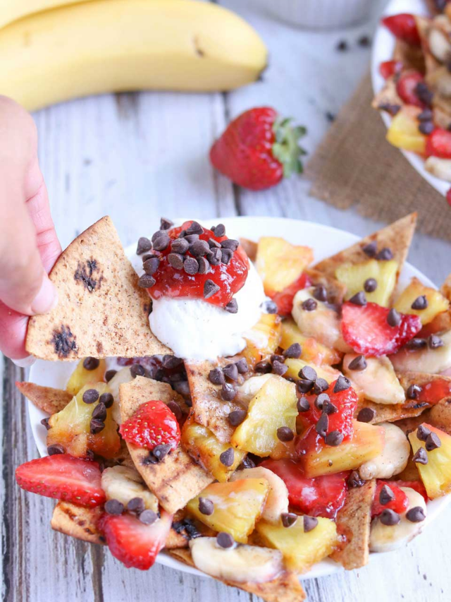 Banana Split Grilled Dessert Nachos Cover Image