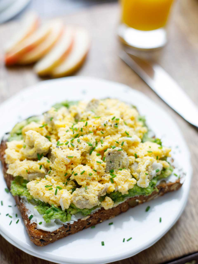 Breakfast Avocado Toast with Egg and Sausage Story