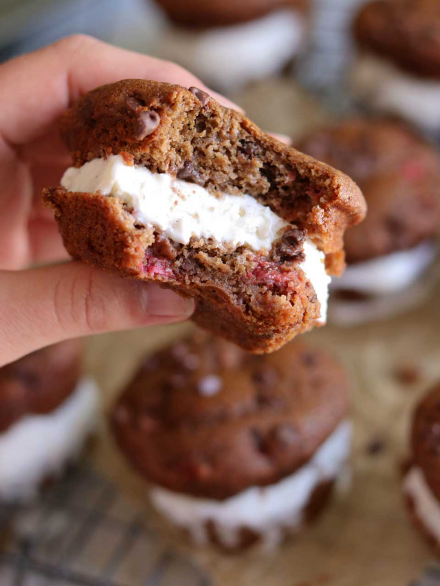 Chocolate-Strawberry Muffin Ice Cream Sandwiches Cover Image