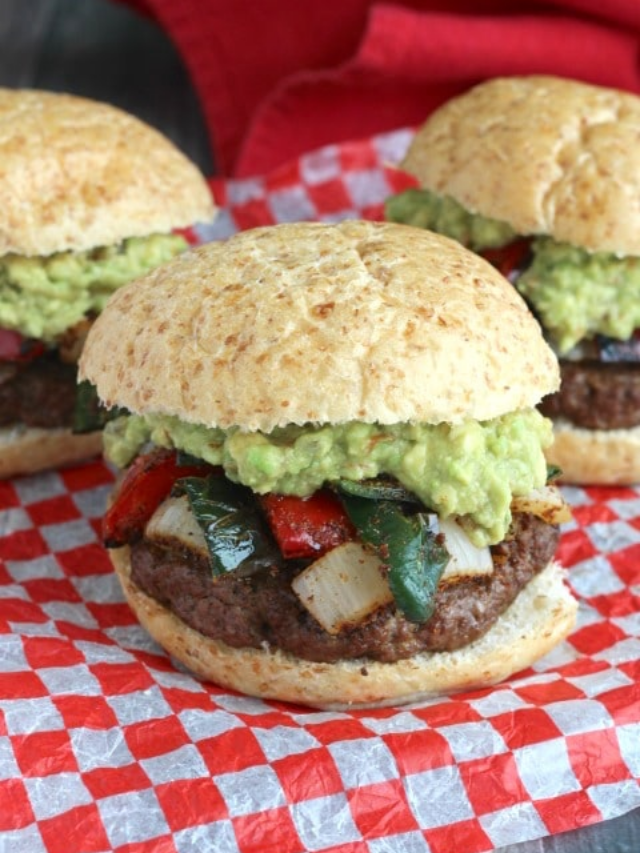 Easy Grilled Fajita Burgers with Guacamole Story