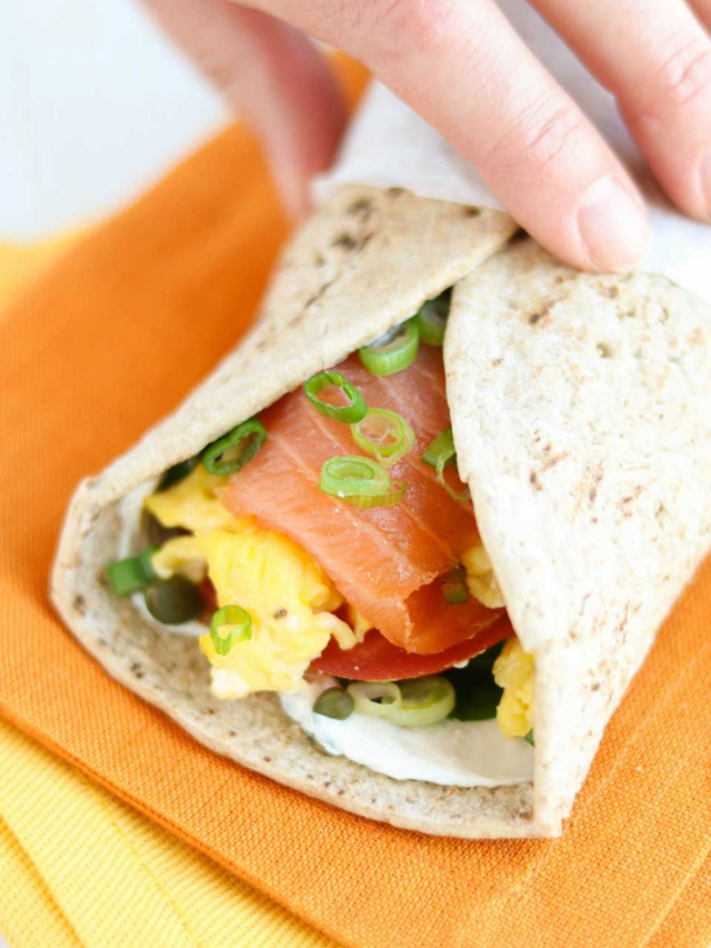 Easy Smoked Salmon Breakfast Wrap Cover Image