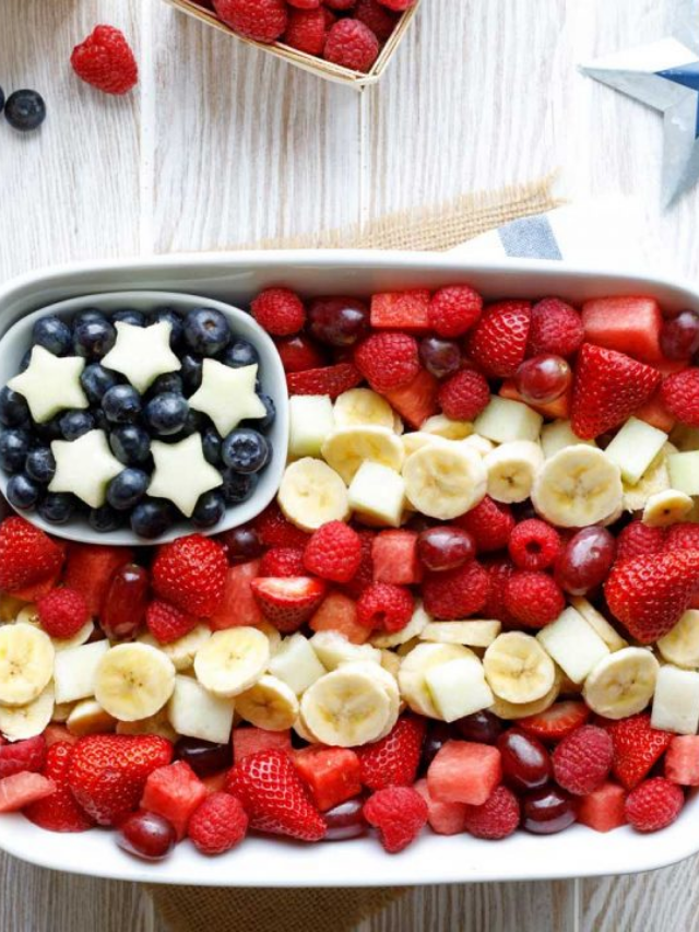 5 Showstopper Red, White and Blue Fruit Salads Cover Image