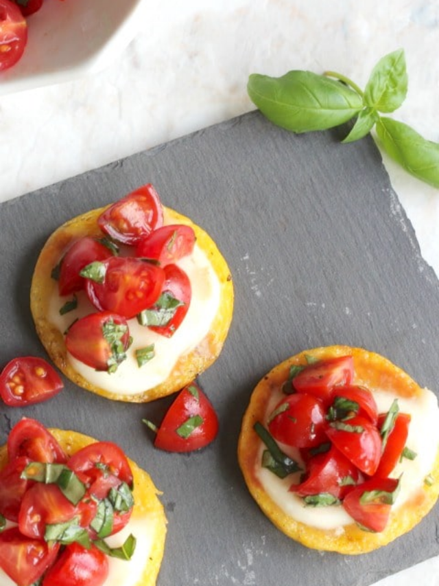 Easy Grilled Polenta with Fresh Mozzarella and Balsamic Tomatoes Story