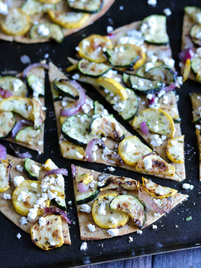 Grilled Zucchini Flatbread with Goat Cheese and Rosemary Story