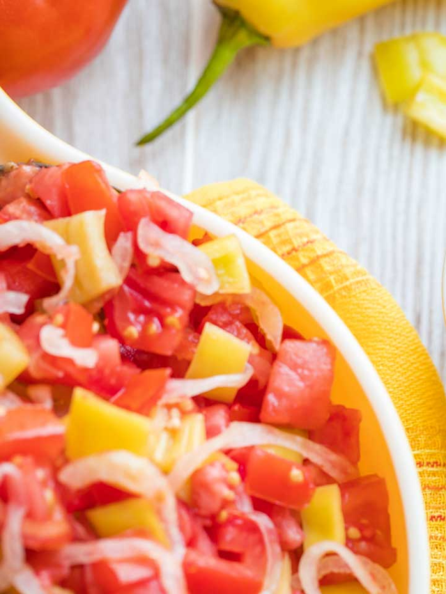 Tomato and Onion Salad with Peppers Story