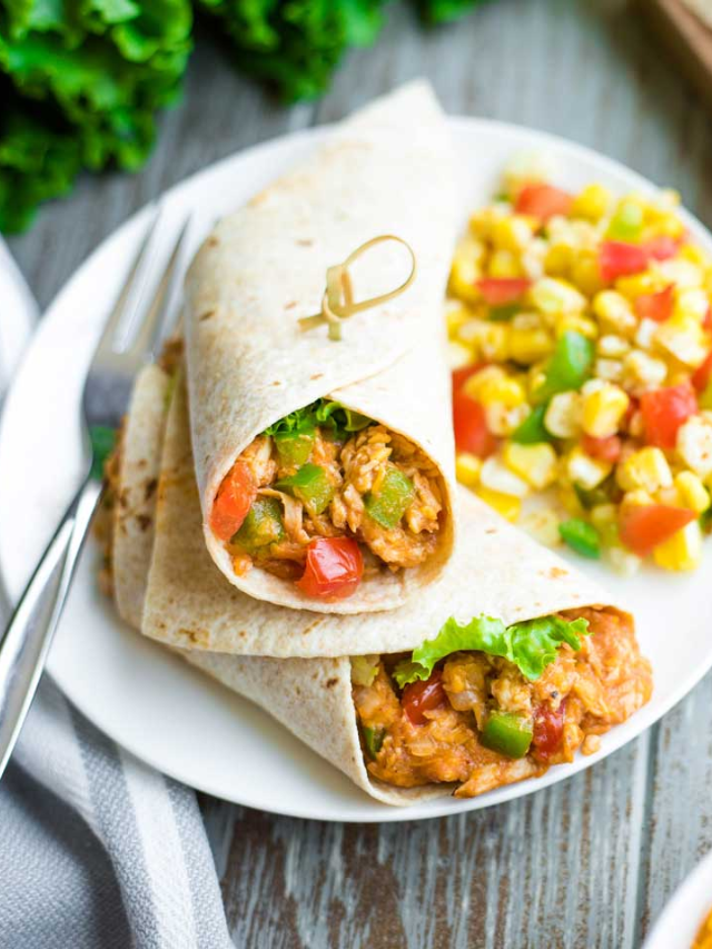 Cheesy BBQ Chicken Wraps Story