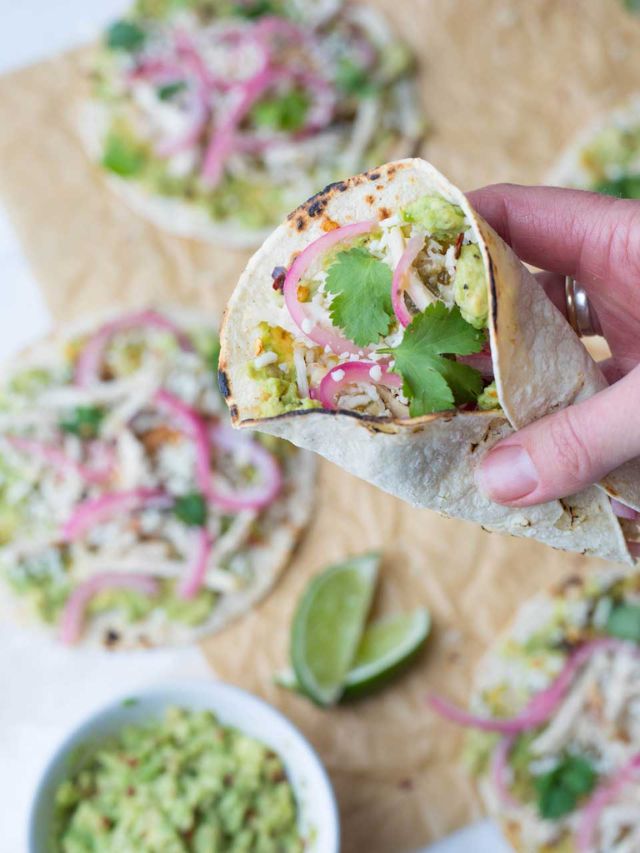 Rotisserie Chicken Tacos with Smashed Avocado Cover Image