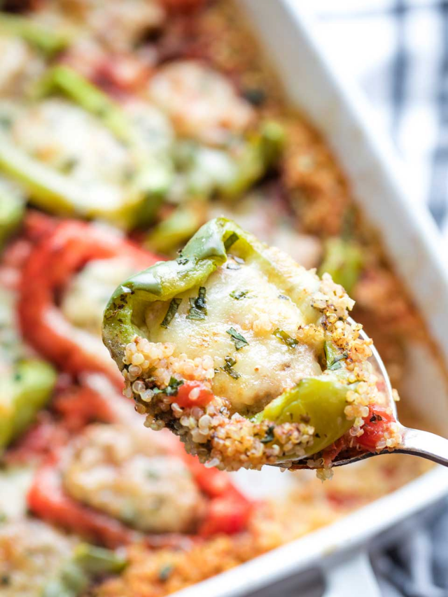 Stuffed Pepper Casserole with Quinoa Story