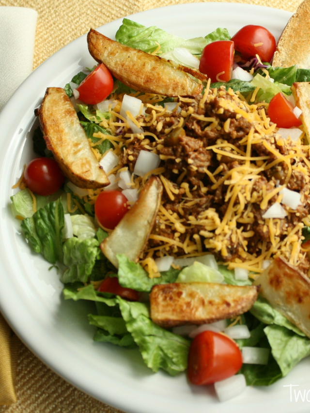 Cheeseburger Salad with Oven-Roasted Fries Story