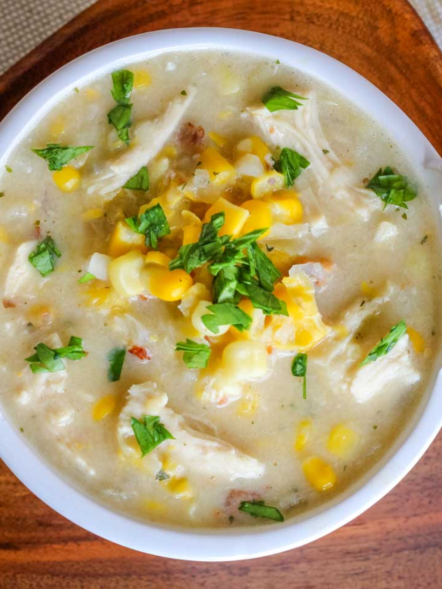 Crock Pot Corn Chowder with Chicken Story