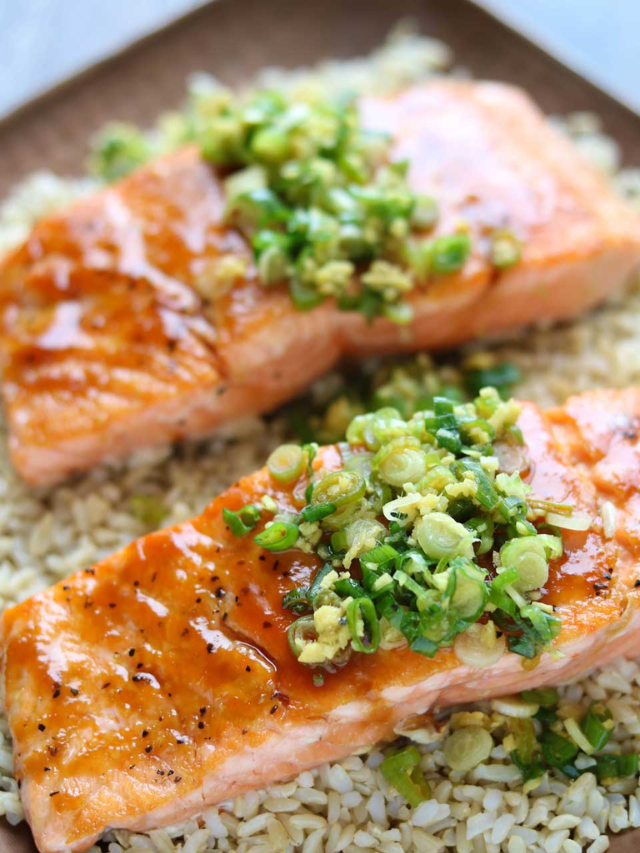 Red-Miso Salmon with Ginger-Scallion Sauce Story