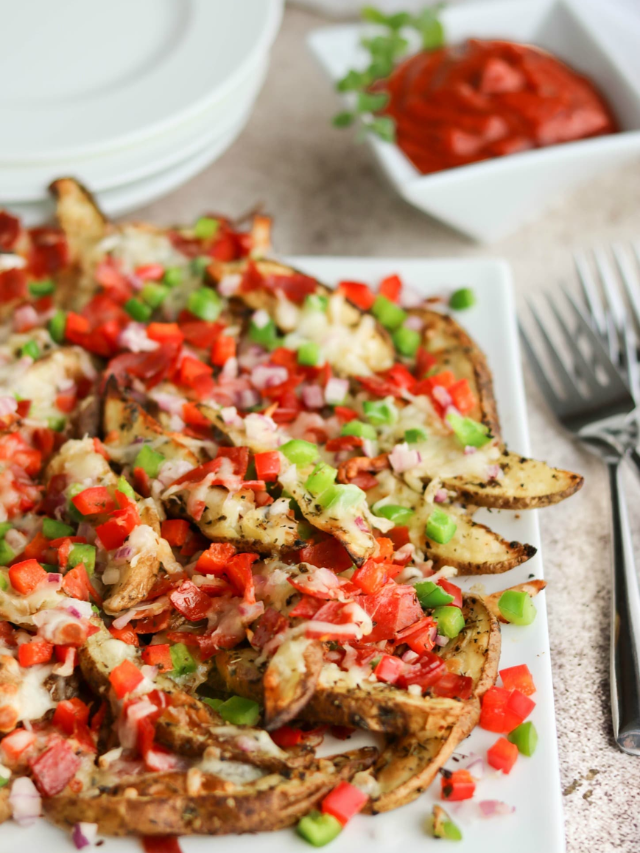 Cheesy Oven-Baked Pizza Fries Story